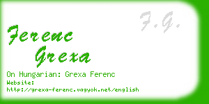 ferenc grexa business card